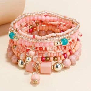 3 for $35/ 8 piezas brazalete con cuenta de colores